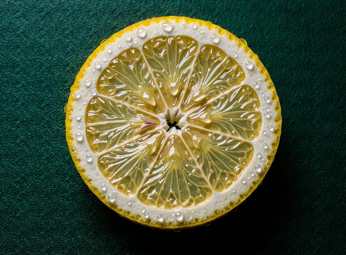 Frische Zitrone Makroaufnahme